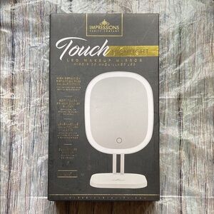 New Impressions Touch Highlight LED Makeup Mirror - White